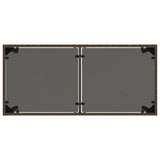 Garden Table with Glass Top Brown 115x54x74 cm Poly Rattan
