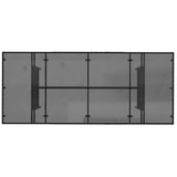Garden Table with Glass Top Black 190x80x74 cm Poly Rattan