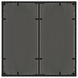 Garden Table with Glass Top Black 90x90x75 cm Poly Rattan