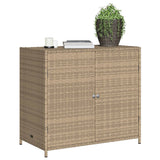 Garden Storage Cabinet Beige 83x45x76 cm Poly Rattan