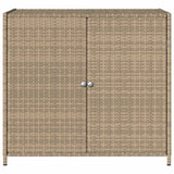 Garden Storage Cabinet Beige 83x45x76 cm Poly Rattan