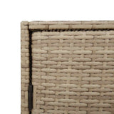 Garden Storage Cabinet Beige 83x45x76 cm Poly Rattan