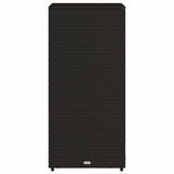 Garden Storage Cabinet Black 50x55x115 cm Poly Rattan