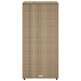 Garden Storage Cabinet Beige 50x55x115 cm Poly Rattan