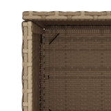 Garden Storage Cabinet Beige 50x55x115 cm Poly Rattan