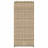 Garden Storage Cabinet Beige 105x55x113 cm Poly Rattan
