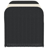 Storage Bench with Cushion Black 115x51x52 cm Poly Rattan