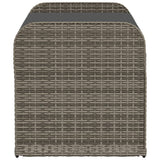 Storage Bench with Cushion Grey 115x51x52 cm Poly Rattan