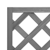 Planter with Trellis Grey Solid Wood Fir