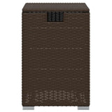 Propane Tank Cover Table Brown 40x40x60 cm Poly Rattan