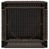 Propane Tank Cover Table Brown 40x40x60 cm Poly Rattan