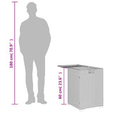 Propane Tank Cover Table Brown 40x40x60 cm Poly Rattan