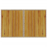 Garden Table with Wooden Top Beige 110x68x70 cm Poly Rattan