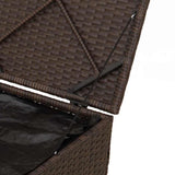 Cushion Box with Storage Brown 50 x 50 x 50 cm Poly Rattan
