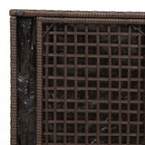 Cushion Box with Storage Brown 50 x 50 x 50 cm Poly Rattan