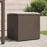 Cushion Box with Storage Brown 50 x 50 x 50 cm Poly Rattan