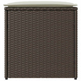 Cushion Box with Storage Brown 50 x 50 x 50 cm Poly Rattan