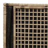 Cushion Box with Storage Beige 50 x 50 x 50 cm Poly Rattan