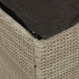 Cushion Box with Storage Light grey 50 x 50 x 50 cm Poly Rattan