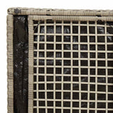 Cushion Box with Storage Light grey 50 x 50 x 50 cm Poly Rattan