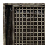 Cushion Box with Storage Grey 50 x 50 x 50 cm Poly Rattan