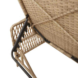 Sun lounger Reclining Beige 157 x 55 x 92cm Poly Rattan