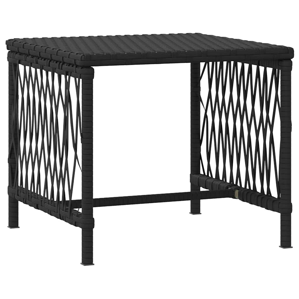 Sun lounger Reclining 2 pcs Black 35 x 35 x 32cm Poly Rattan