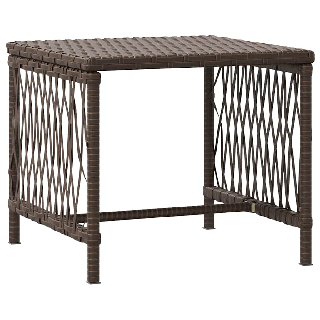 Sun lounger Reclining 2 pcs Brown 35 x 35 x 32cm Poly Rattan