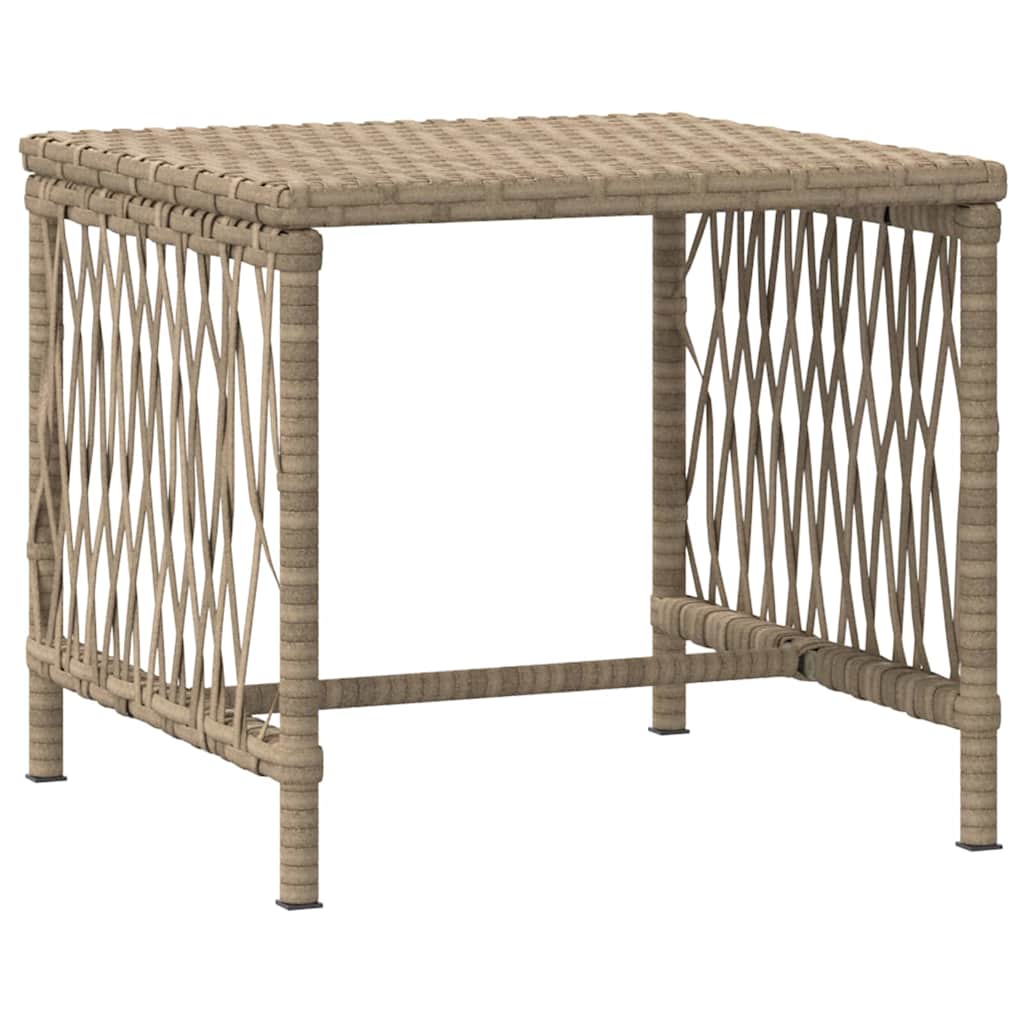 Sun lounger Reclining 2 pcs Beige 35 x 35 x 32cm Poly Rattan