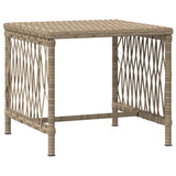 Sun lounger Reclining 2 pcs Beige 35 x 35 x 32cm Poly Rattan