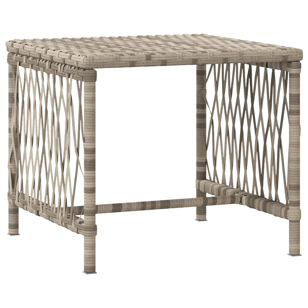 Sun lounger 2 pcs Light Grey 35 x 35 x 32cm Poly Rattan