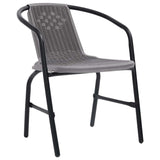 7 Piece Garden Dining Set with Cushions Beige Poly Rattan