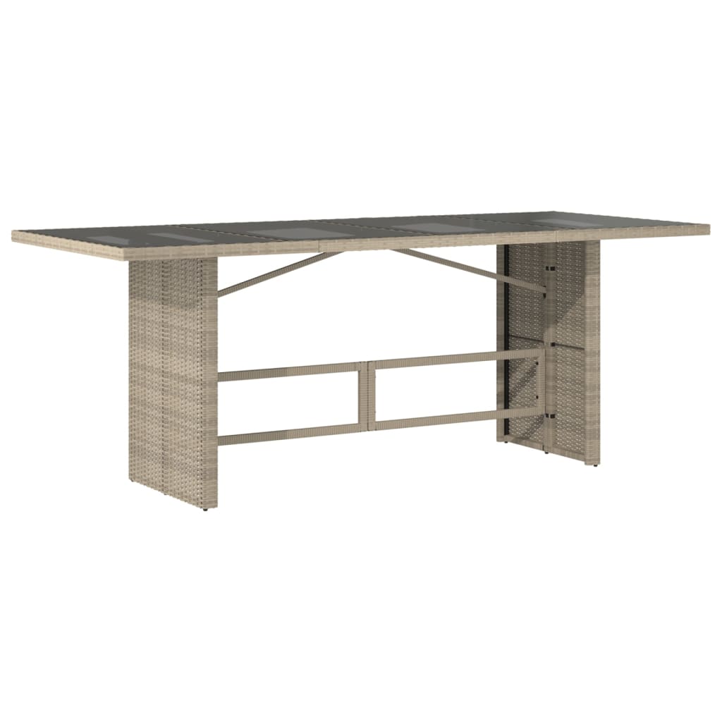 9 Piece Garden Dining Set with Cushions Light Grey Poly Rattan