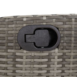 5 Piece Garden Dining Set with Cushions Grey Poly Rattan