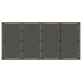 Garden Table with Glass Top Brown 190x90x75 cm Poly Rattan