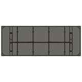 Garden Table with Glass Top Black 240x90x75 cm Poly Rattan