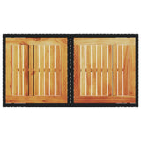 Garden Table Black 100x55x73 cm Poly Rattan and Acacia Wood