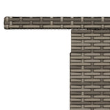 Garden Table Grey 100x55x73 cm Poly Rattan and Acacia Wood
