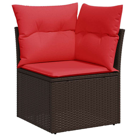 Garden Sofa with Cushion Brown 62 x 62 x 69cm Poly Rattan