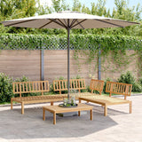 4 Piece Garden Pallet Sofa Set Solid Wood Acacia