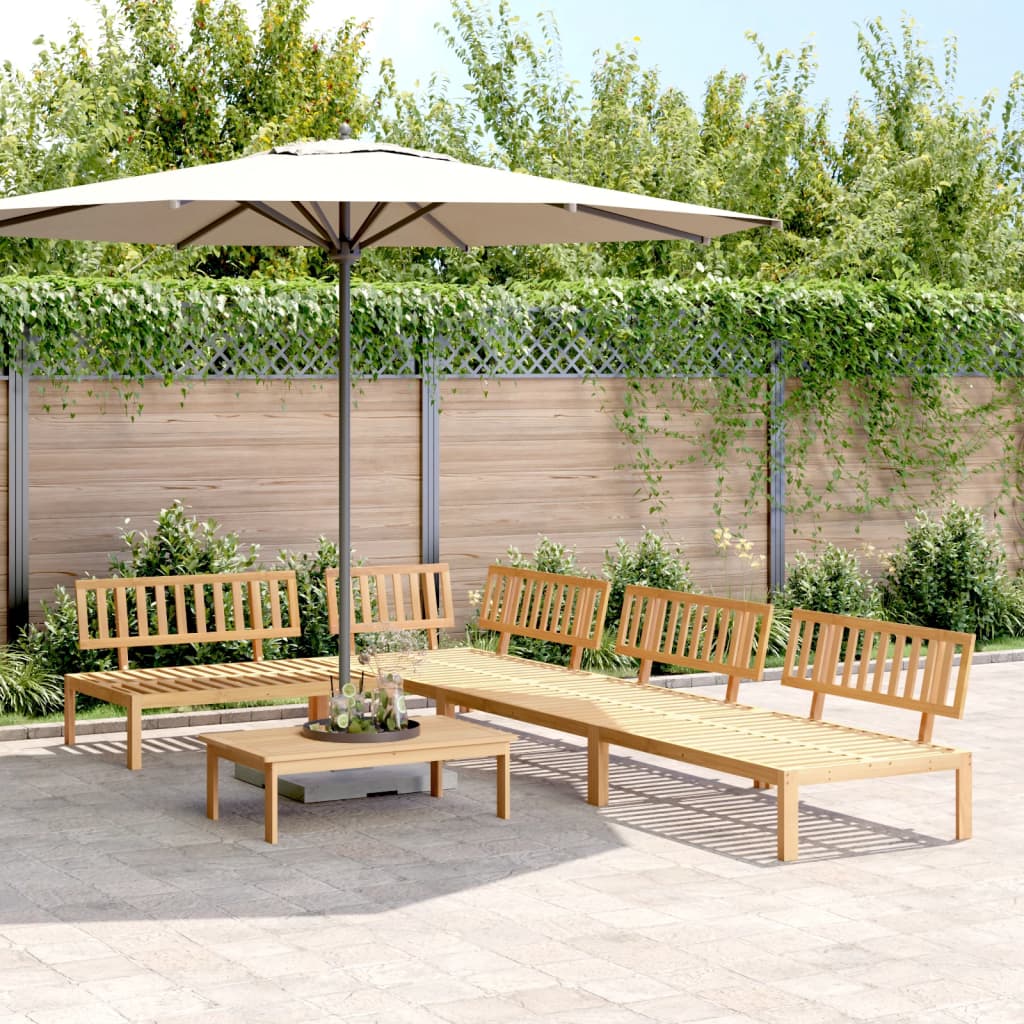 5 Piece Garden Pallet Sofa Set Solid Wood Acacia