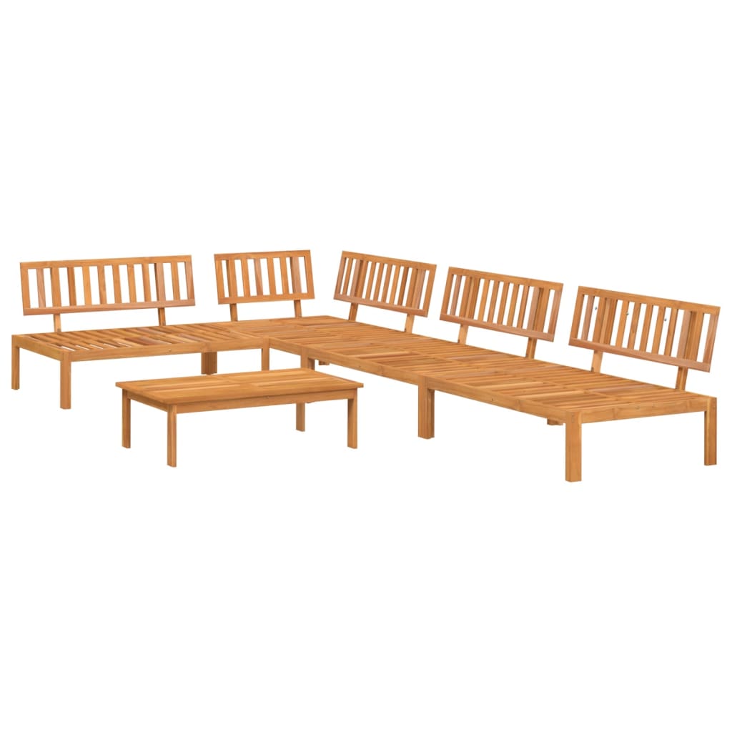 5 Piece Garden Pallet Sofa Set Solid Wood Acacia