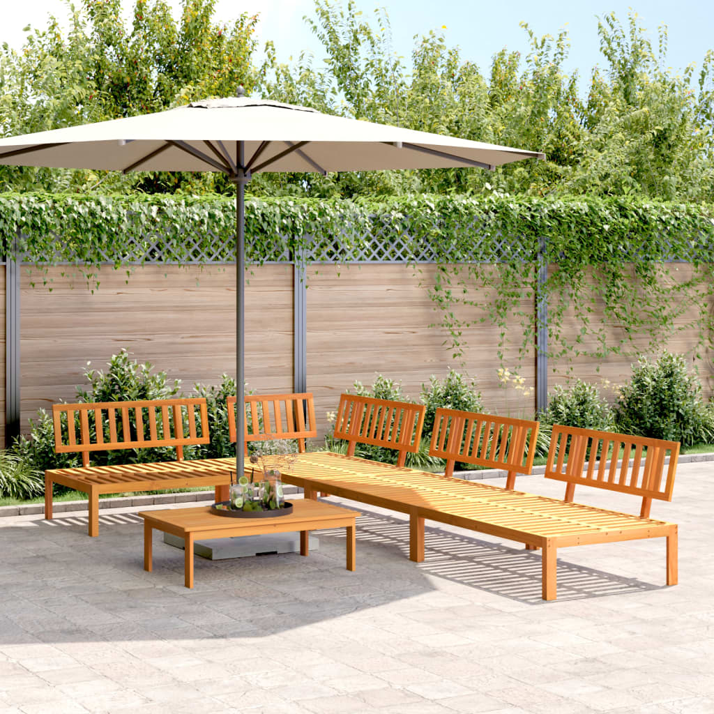 5 Piece Garden Pallet Sofa Set Solid Wood Acacia