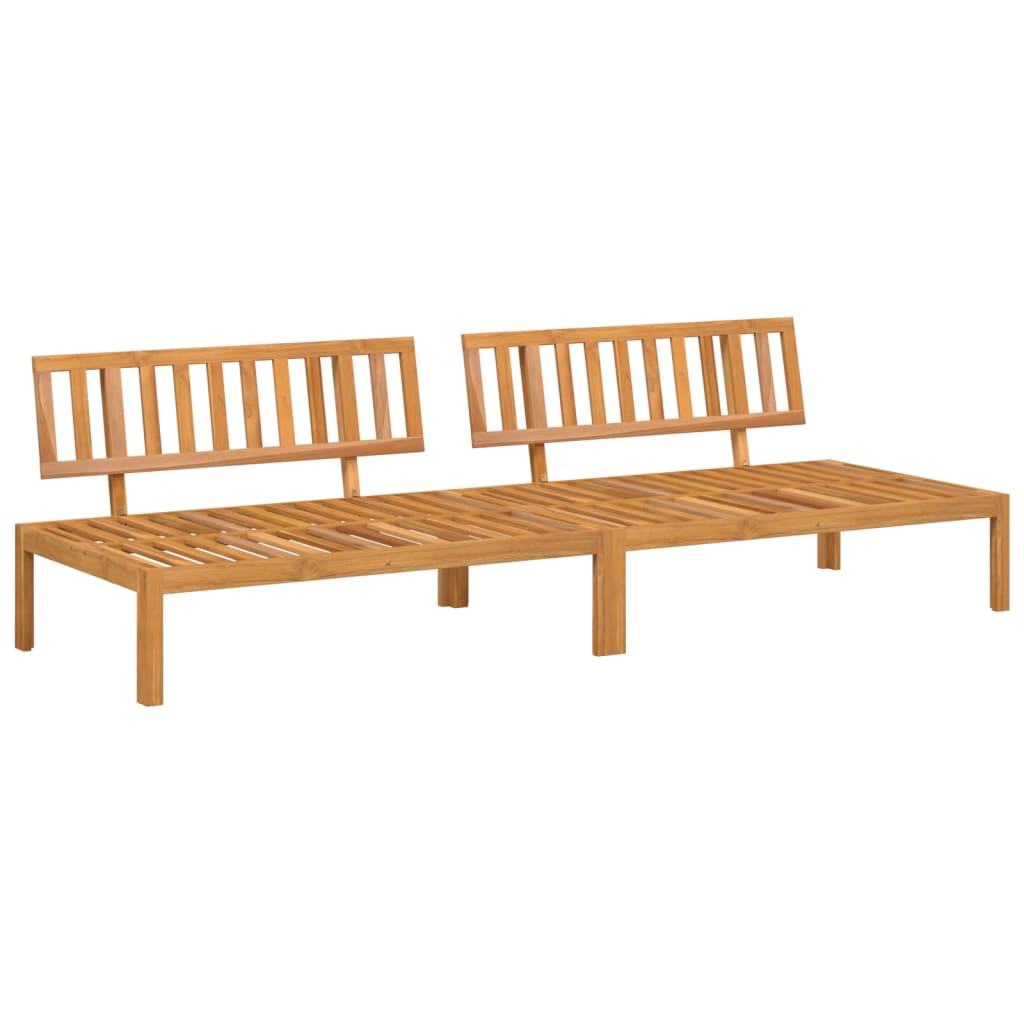 vidaXL Garden Pallet Middle Sofas 2 pcs Solid Wood Acacia