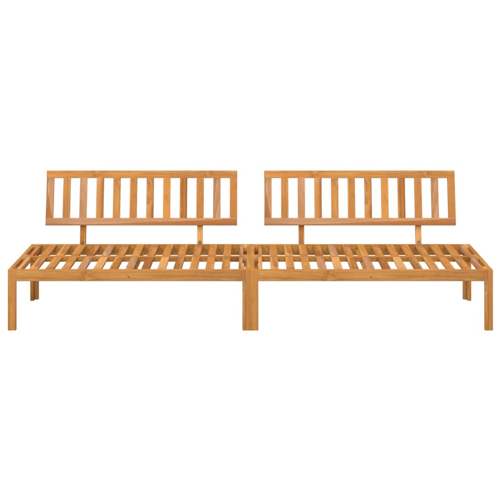 Garden Pallet Middle Sofas 2 pcs Solid Wood Acacia