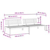 Garden Pallet Middle Sofas 2 pcs Solid Wood Acacia