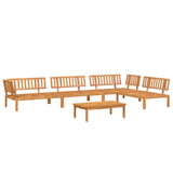 5 Piece Garden Pallet Sofa Set Solid Wood Acacia