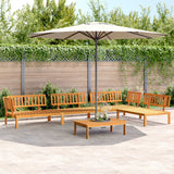 5 Piece Garden Pallet Sofa Set Solid Wood Acacia