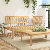 Garden Pallet Corner Sofa Solid Wood Acacia