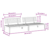 Garden Pallet Middle Sofas 2 pcs Solid Wood Acacia